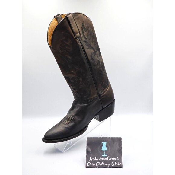 Cody James Men's Brown Metallic Western Leather Round Toe Boots Size 8.5D 2552 - Picture 15 of 16